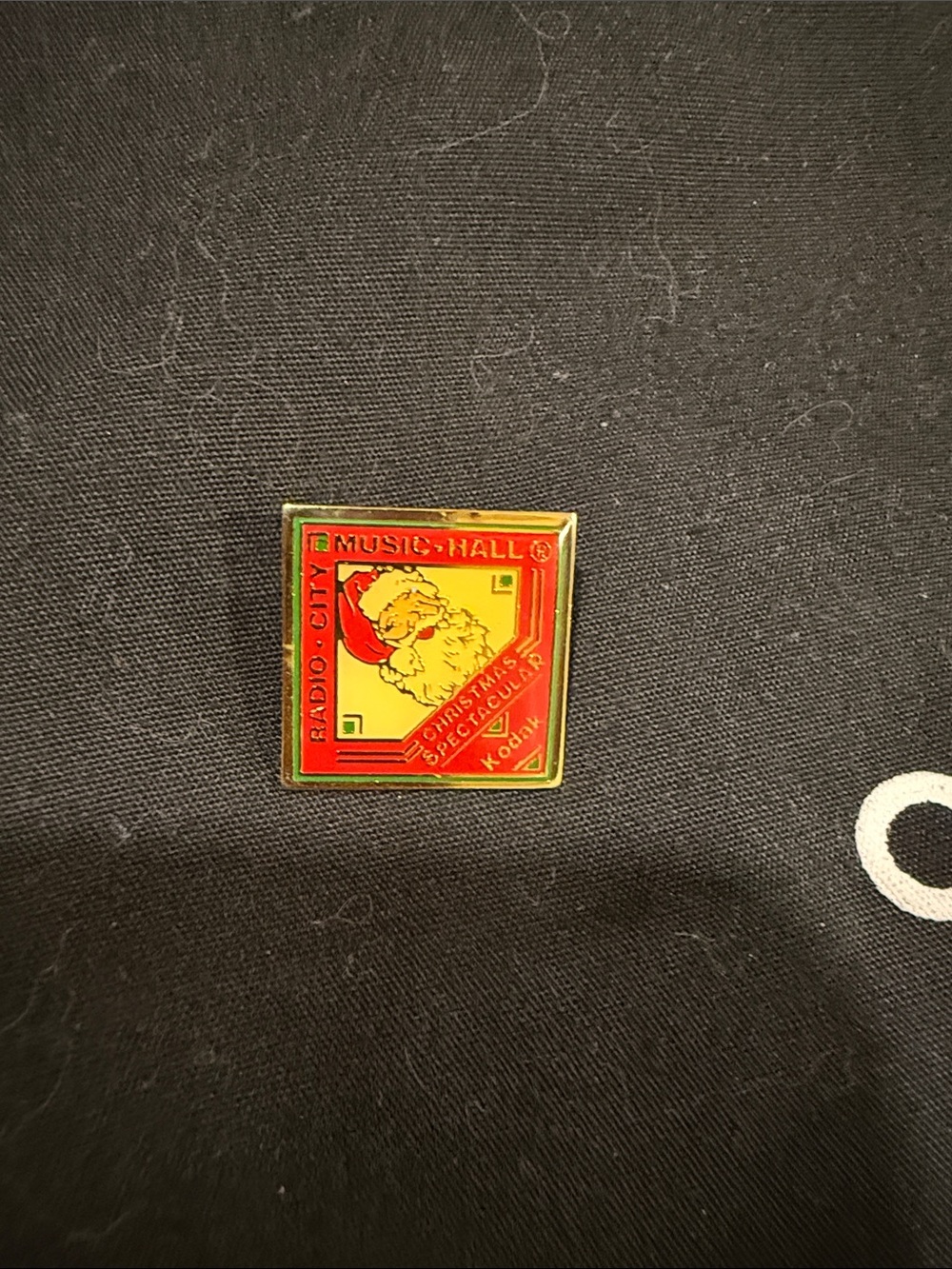 Kodak Red and Yellow Santa Square Enamel Pin